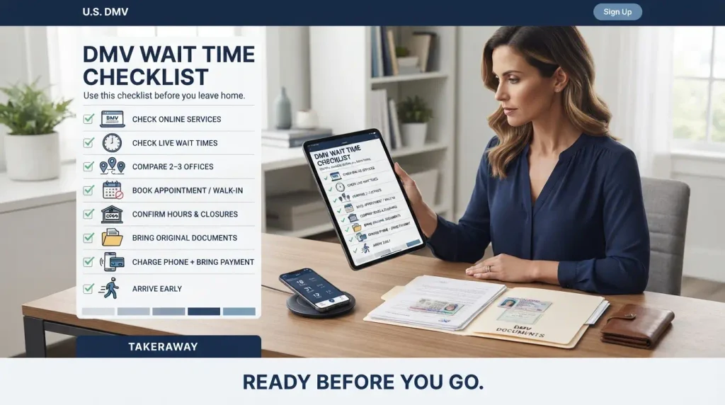 DMV Wait Time Checklist