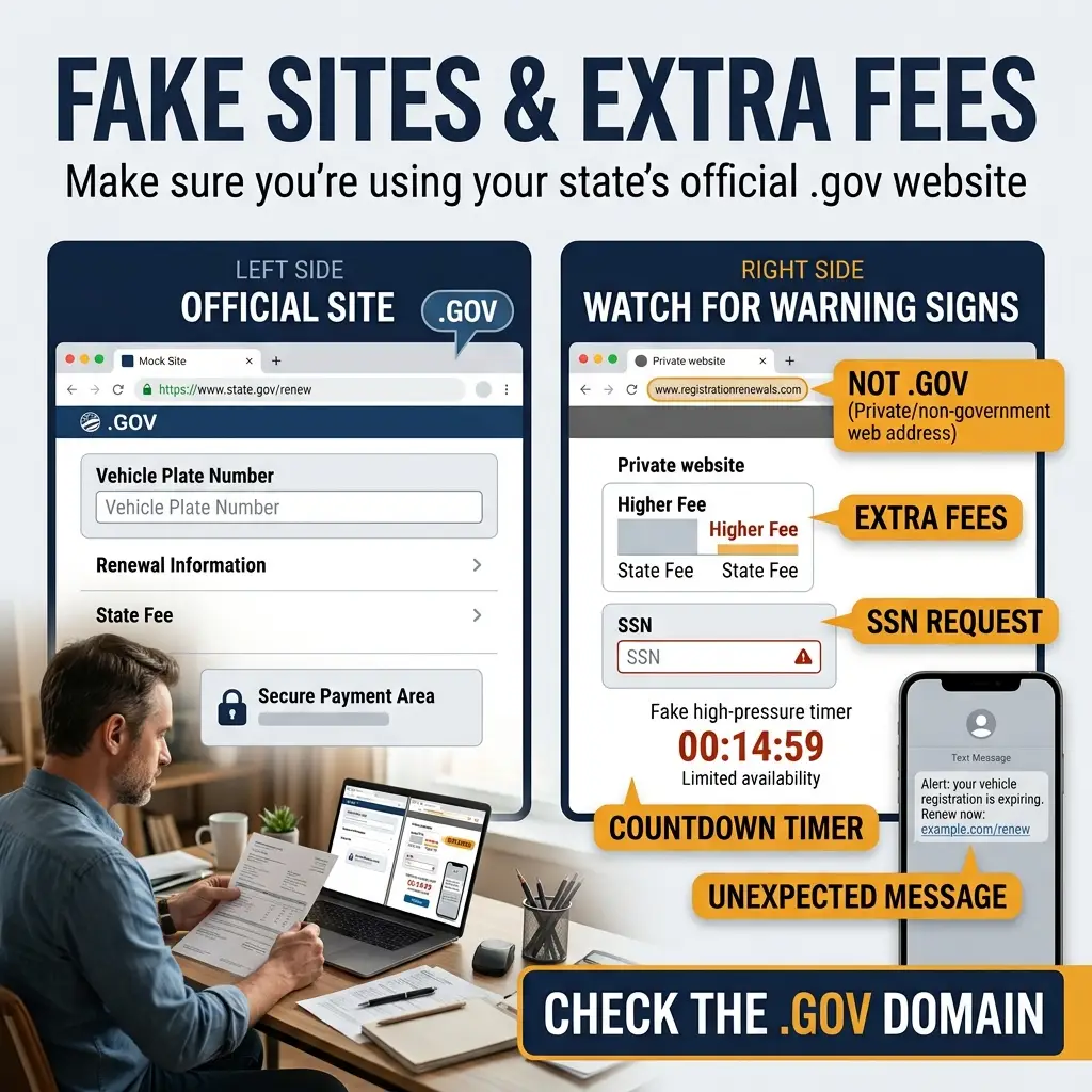 Fake Sites and Extra Fees