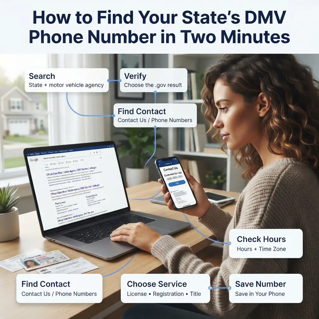How to Find Your State's DMV Phone Number in Two Minutes