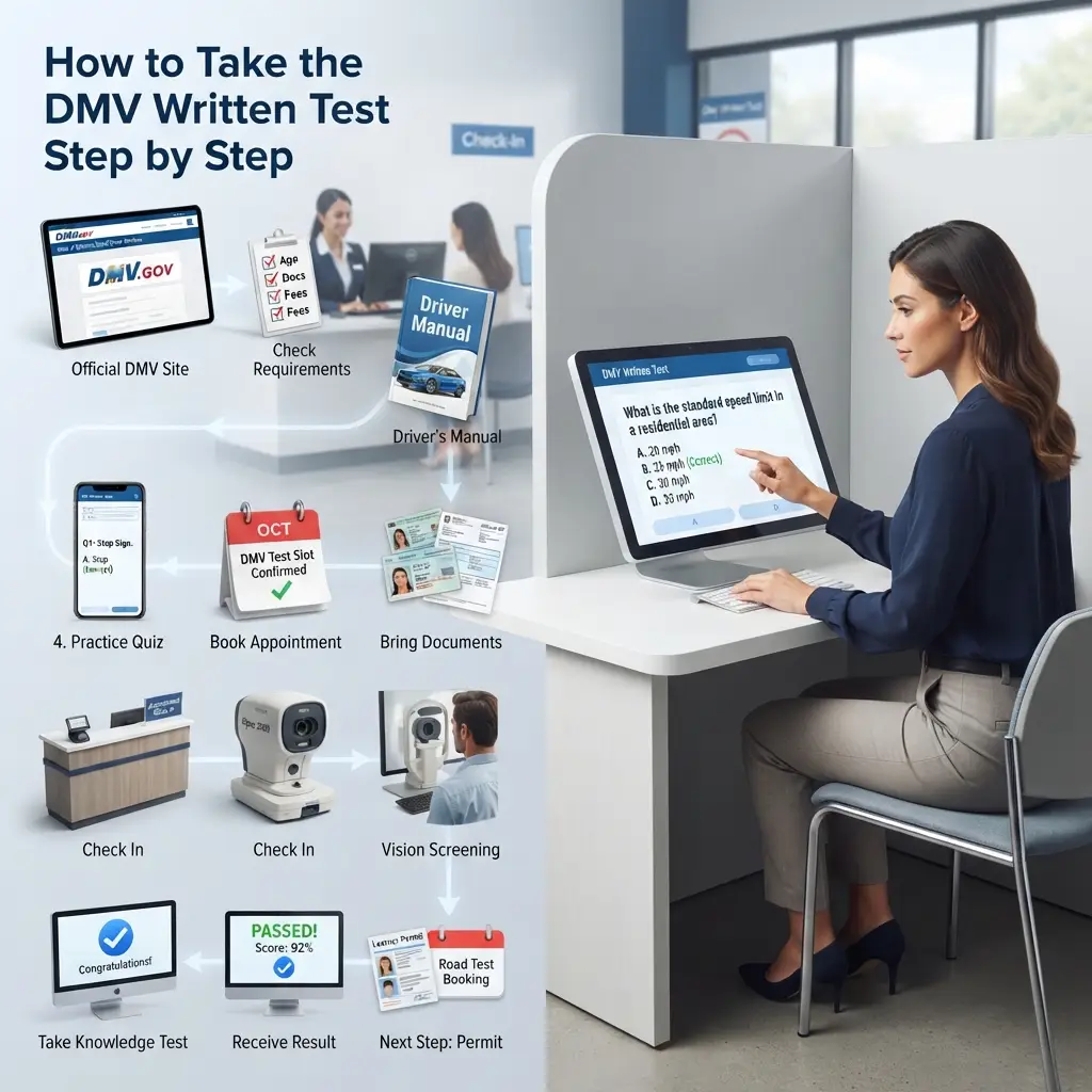 How to Take the DMV Written Test Step by Step