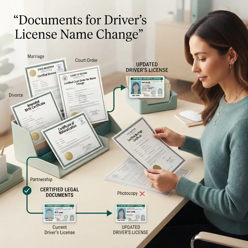 What Documents Do You Need to Change Your Name on a Driver's License?