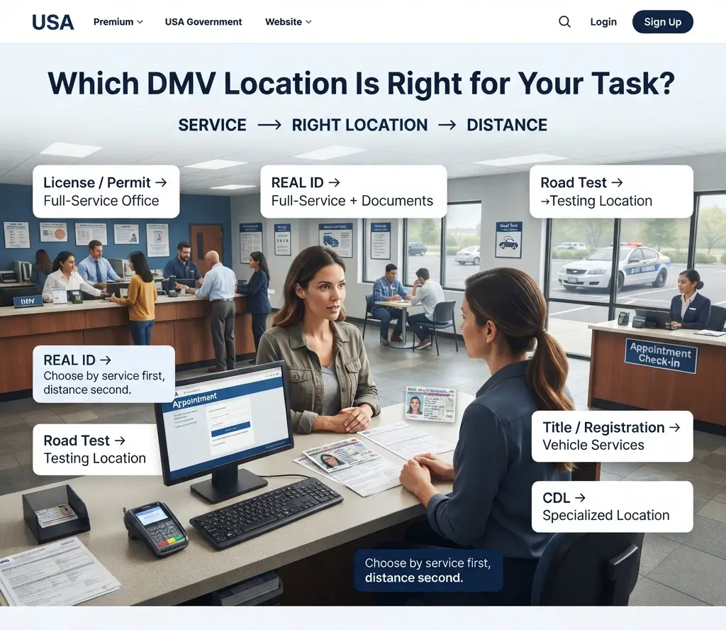 Which DMV Location Is Right for Your Task?