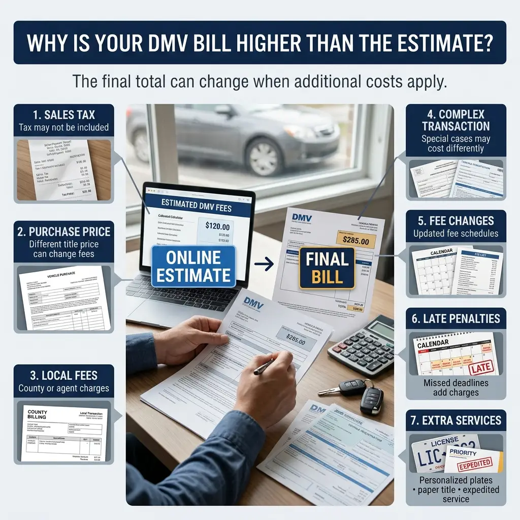 Why Your DMV Bill May Be Higher Than the Estimate