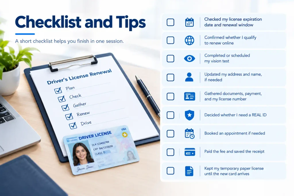 Checklist and Tips