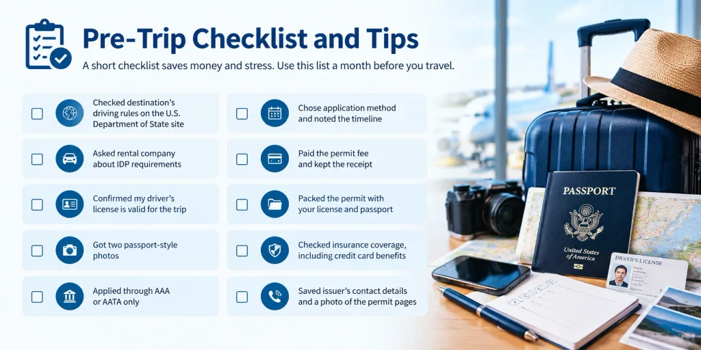 Pre-Trip Checklist and Tips