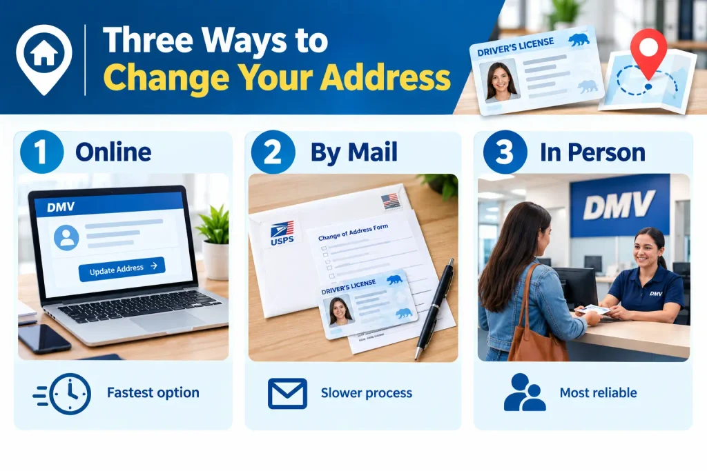 Three Ways to Change Your Address